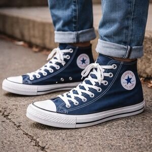 NEW Converse Chuck Taylor All Star High Navy Men's Size 8 Women's Size 10 #844